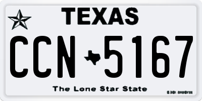 TX license plate CCN5167