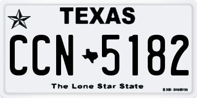 TX license plate CCN5182