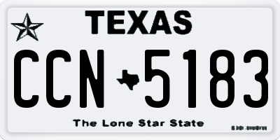TX license plate CCN5183
