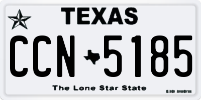 TX license plate CCN5185