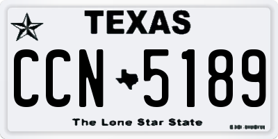 TX license plate CCN5189