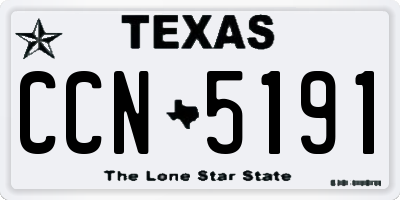 TX license plate CCN5191