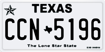 TX license plate CCN5196
