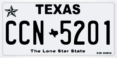 TX license plate CCN5201