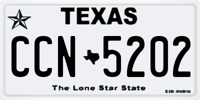 TX license plate CCN5202