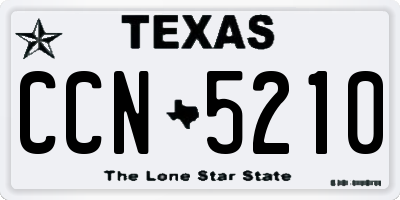 TX license plate CCN5210