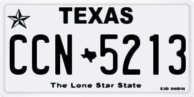 TX license plate CCN5213