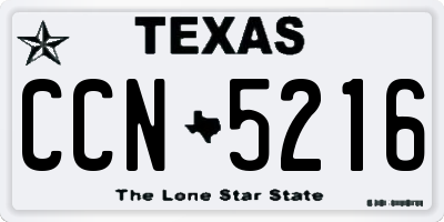 TX license plate CCN5216