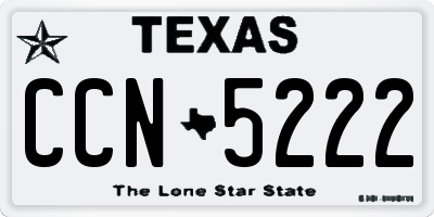 TX license plate CCN5222