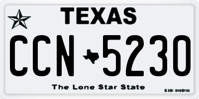 TX license plate CCN5230