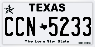 TX license plate CCN5233
