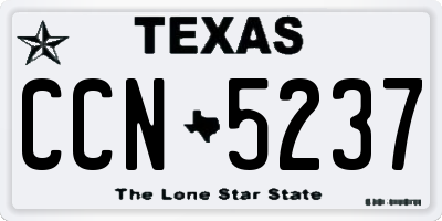 TX license plate CCN5237