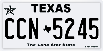 TX license plate CCN5245
