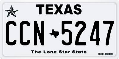 TX license plate CCN5247