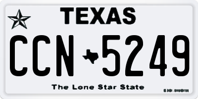 TX license plate CCN5249