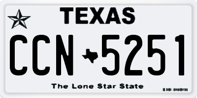 TX license plate CCN5251