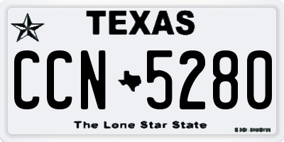 TX license plate CCN5280