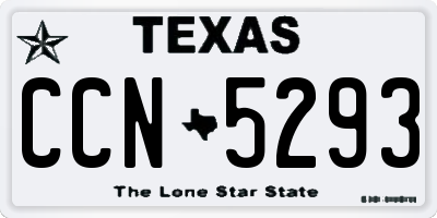 TX license plate CCN5293