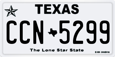 TX license plate CCN5299