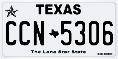 TX license plate CCN5306