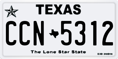 TX license plate CCN5312