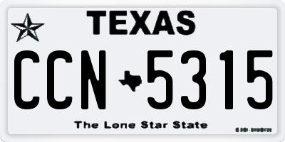 TX license plate CCN5315