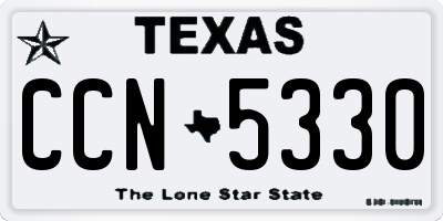TX license plate CCN5330