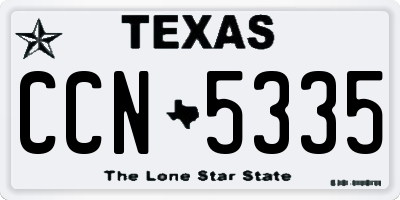TX license plate CCN5335
