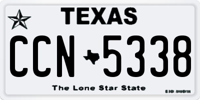 TX license plate CCN5338