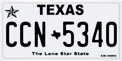 TX license plate CCN5340