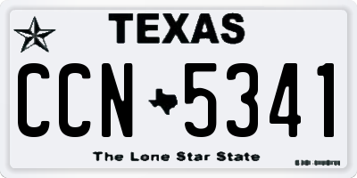 TX license plate CCN5341