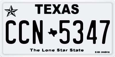 TX license plate CCN5347