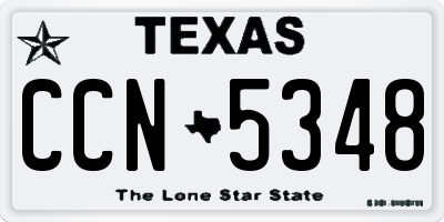 TX license plate CCN5348