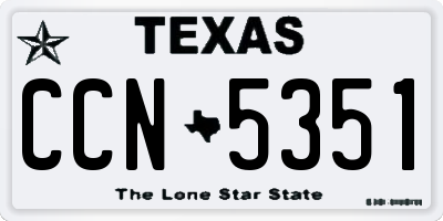 TX license plate CCN5351