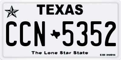 TX license plate CCN5352
