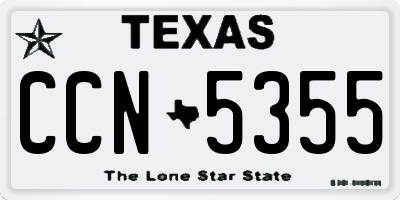 TX license plate CCN5355