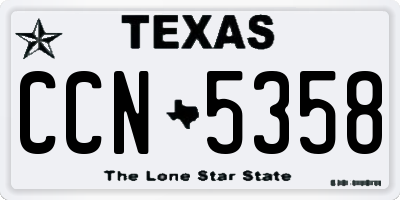 TX license plate CCN5358