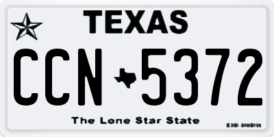 TX license plate CCN5372