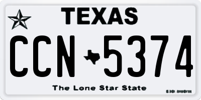 TX license plate CCN5374
