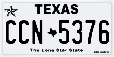 TX license plate CCN5376