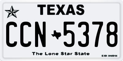 TX license plate CCN5378