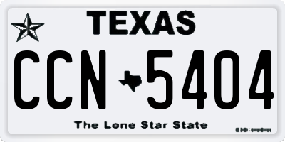TX license plate CCN5404