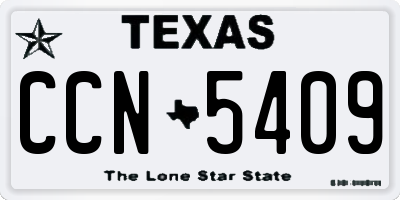 TX license plate CCN5409