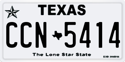 TX license plate CCN5414
