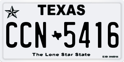 TX license plate CCN5416