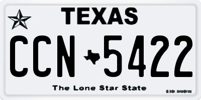 TX license plate CCN5422