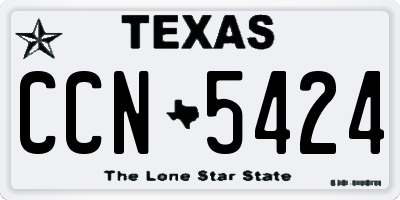 TX license plate CCN5424