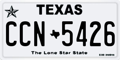 TX license plate CCN5426