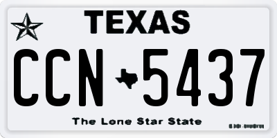 TX license plate CCN5437