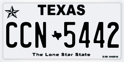TX license plate CCN5442